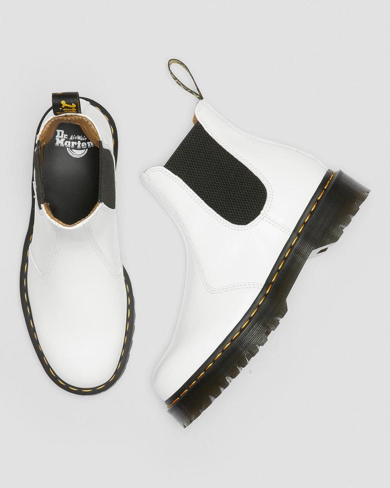 Dr Martens 2976 Bex Smooth Lær Ankelstøvletter Herre Hvite | Norge 381CTV
